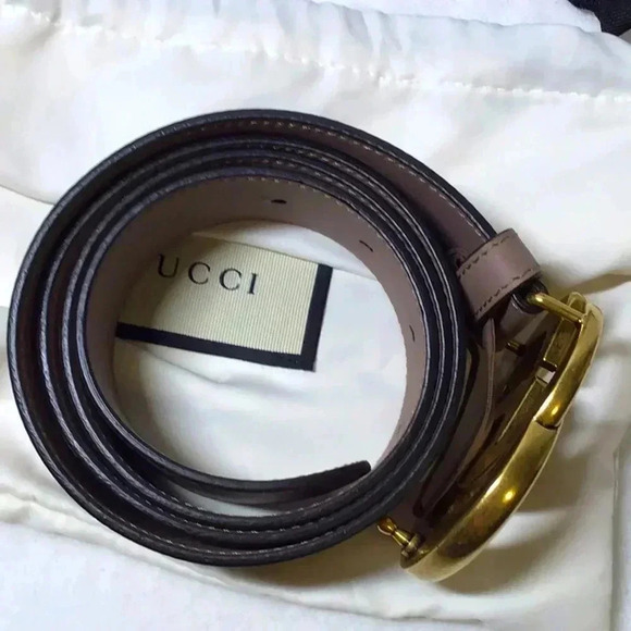 Gucci SZ 36 Nude Marmont GG Buckle Belt - Picture 2 of 9